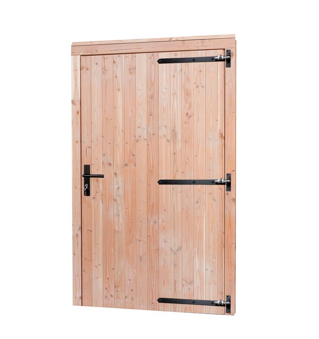 Douglas | deur | 119x209cm | extra breed | zwart beslag | rechtsdraaiend | onbehandeld