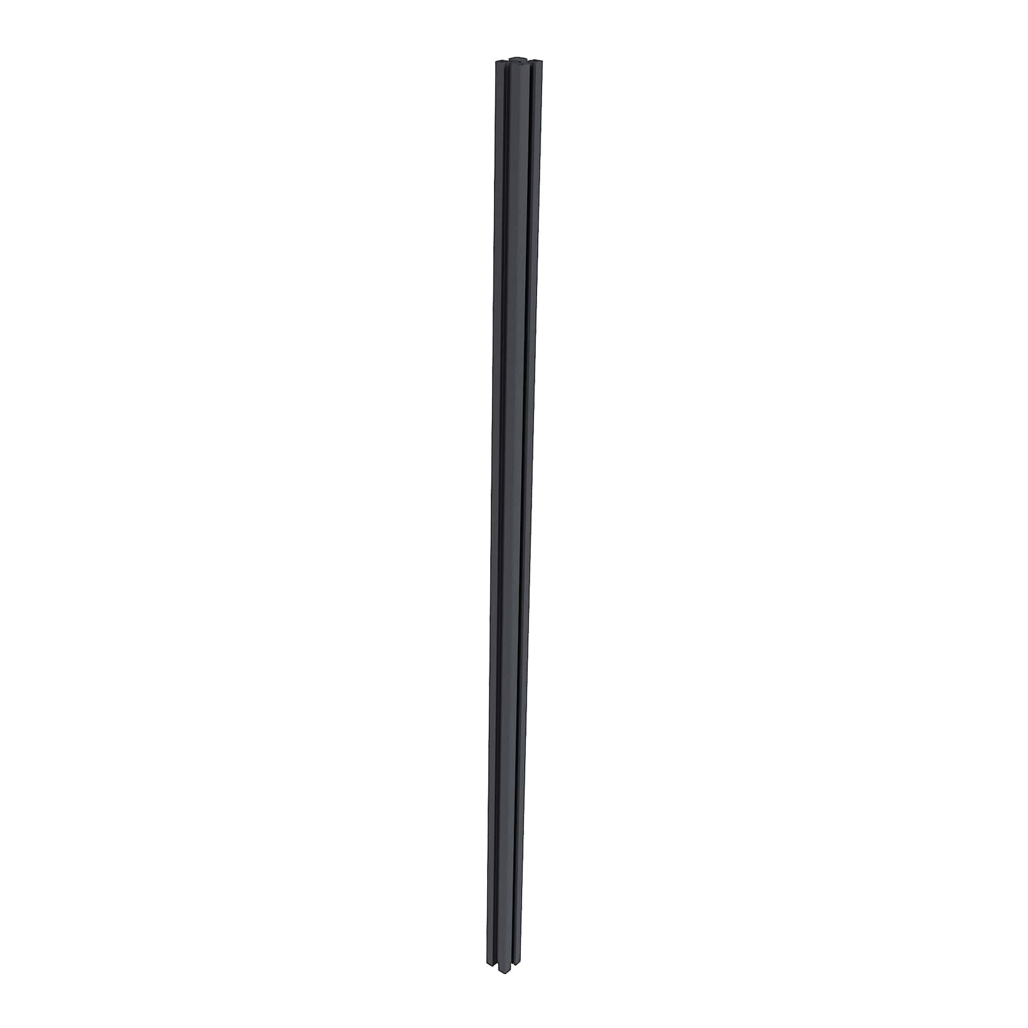NewTechWood | aluminium sleufpaal met paalkap | 8x8x270cm | zwart