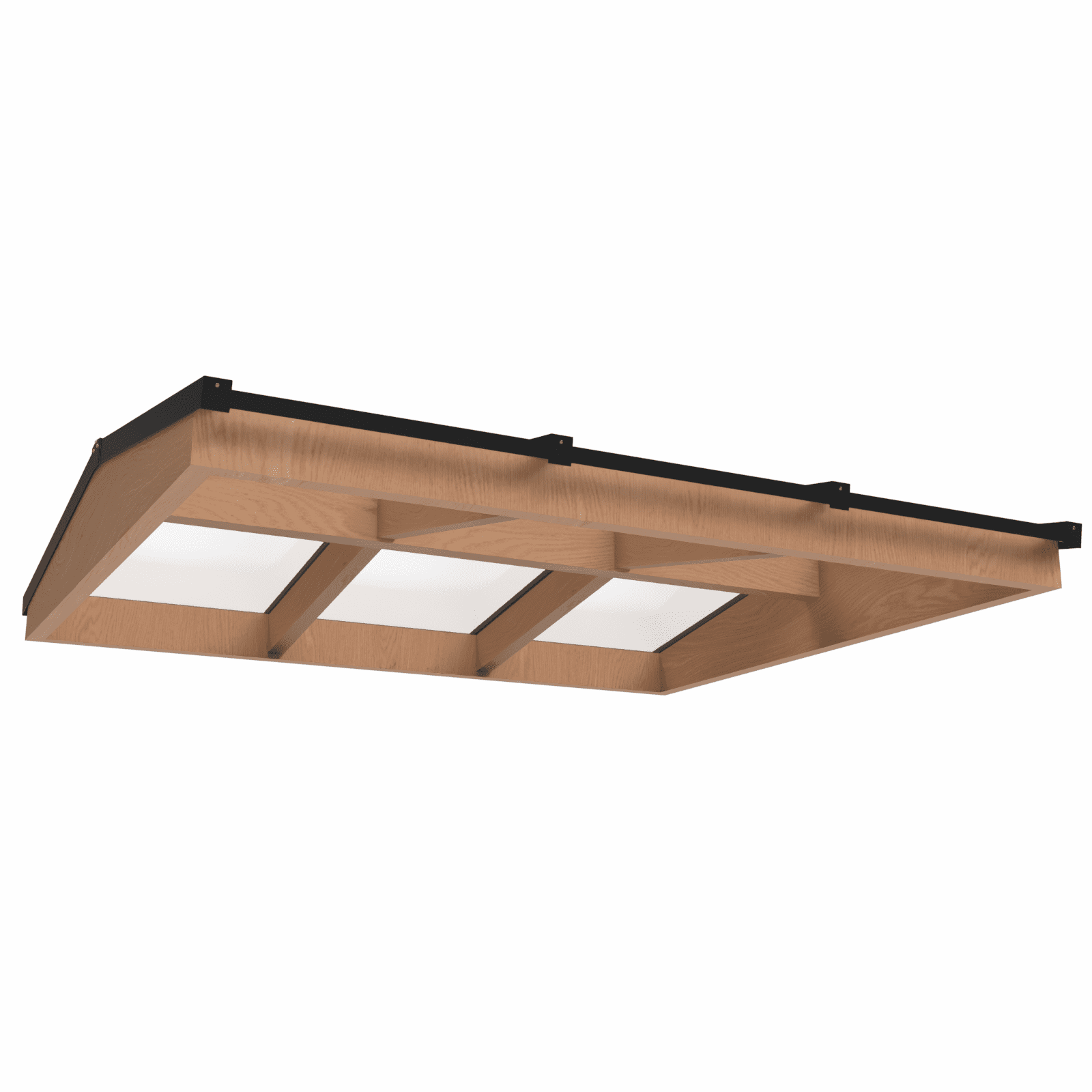 Lichtstraat met zadeldak | onderbouw van onbehandeld douglas | 240,2x205cm | zwart