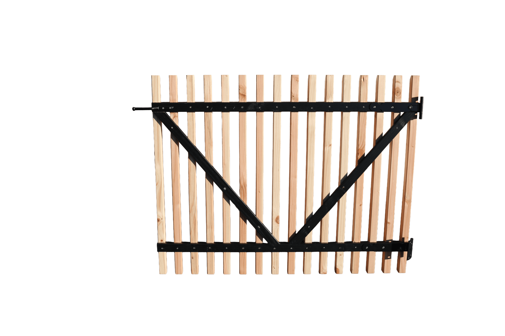 Douglas lattenpoort met zwart gespoten liggers | 100x60cm | onbehandeld