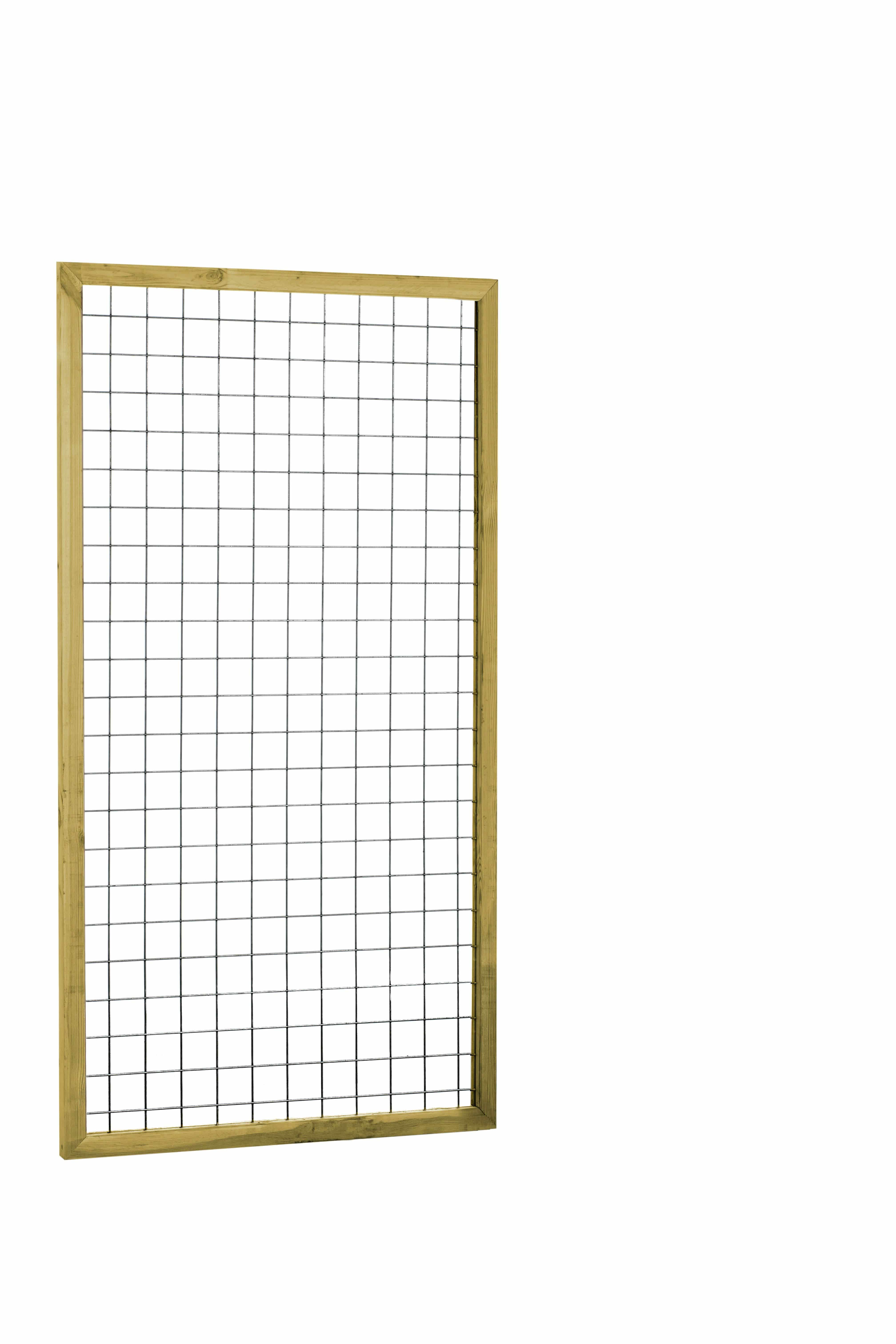 Eco gaastrellis grenen met maas | 7,5x7,5cm | 90x180cm | groen geïmpregneerd