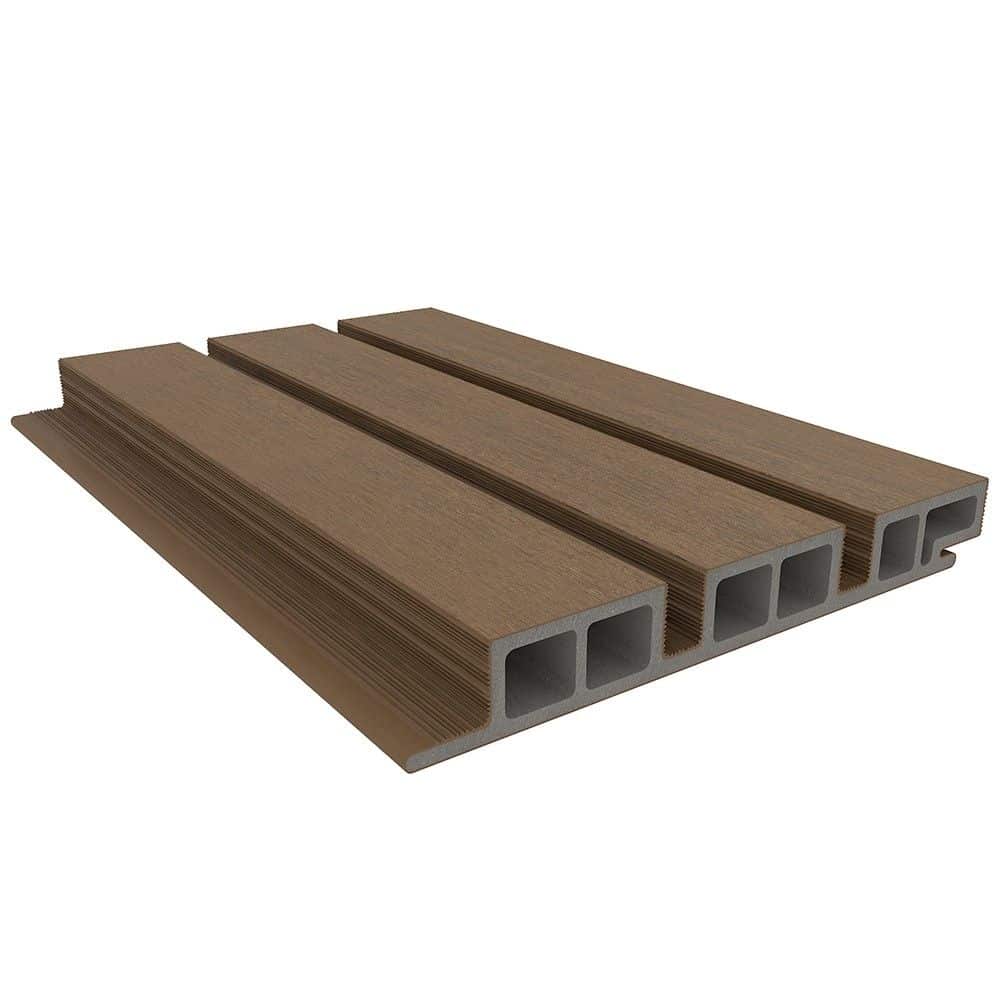NewTechWood | wand bekleding castellation | 50 profiel | 2,5x19,6x290cm | Teak