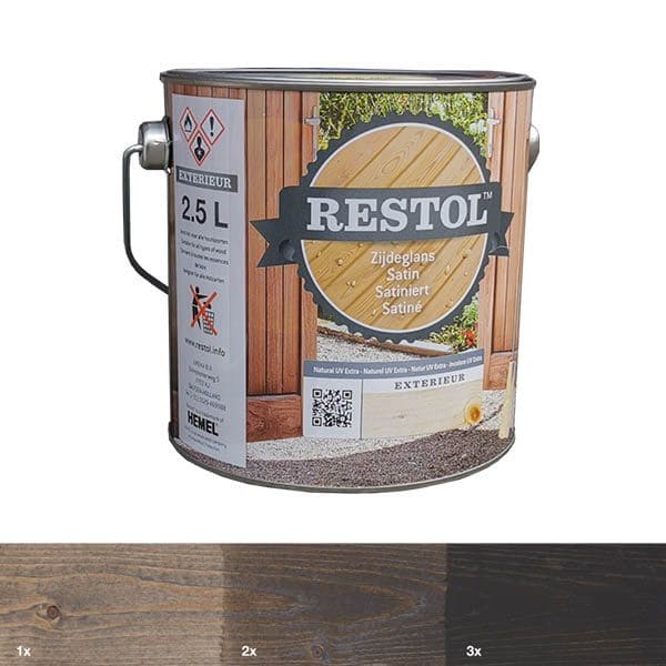 Restol | Houtolie | Indianagrijs | semi-dekkend | zijdeglans | 2,5L