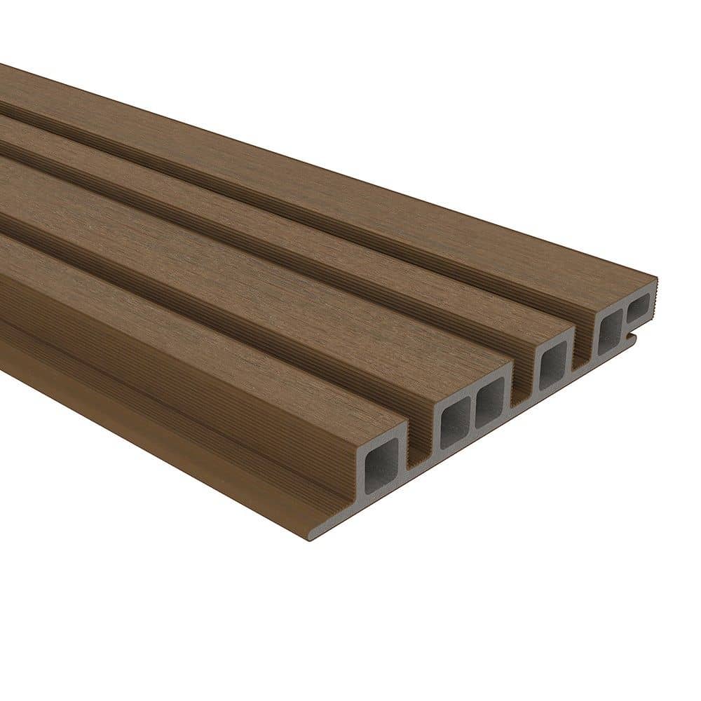 NewTechWood | wand bekleding castellation | 4325 profiel | 2,5x19,6x290cm | Teak