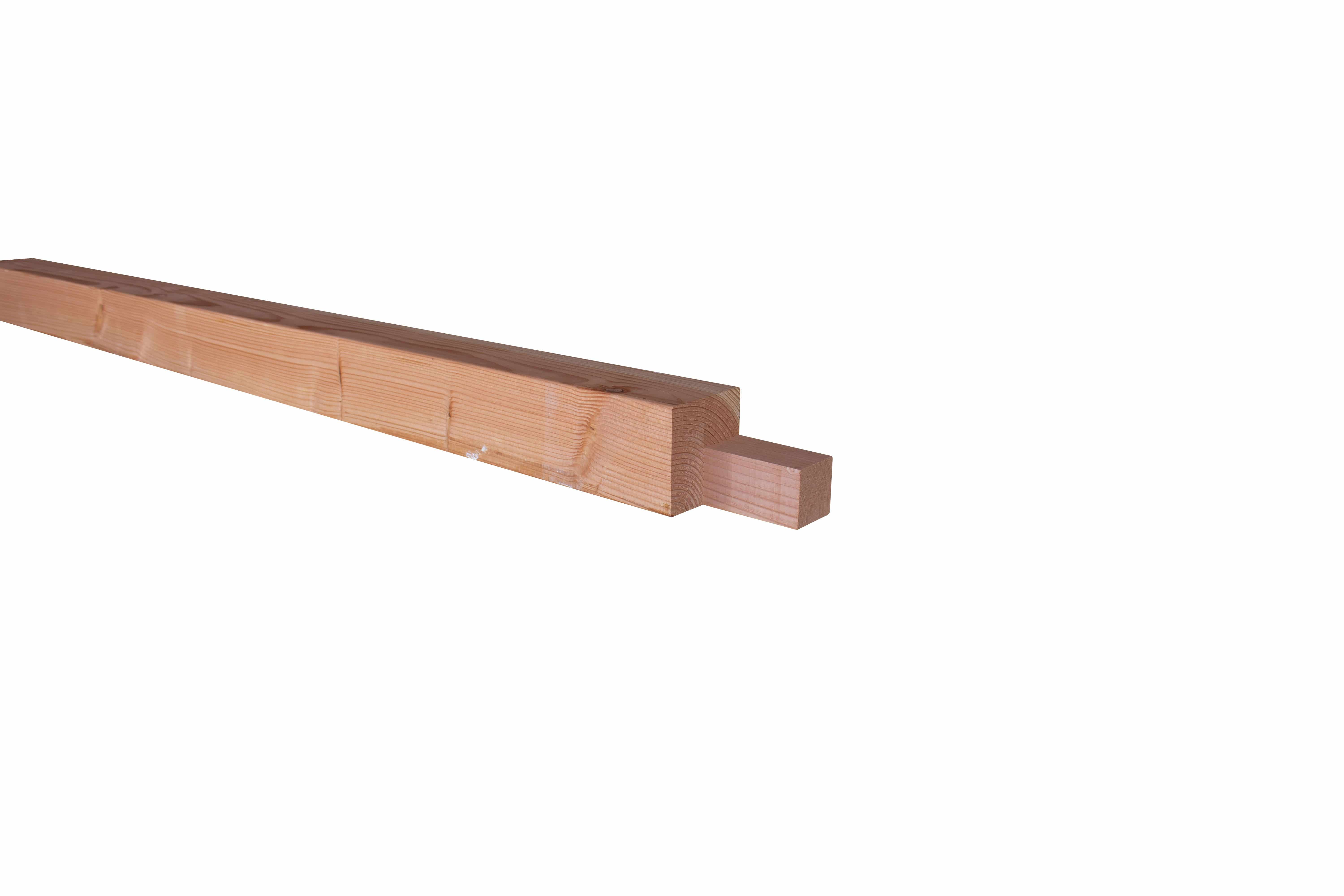 Douglas | hoekstaander met inkeping t.b.v. zelfbouw | 15x15x240cm| fijnbezaagd | onbehandeld