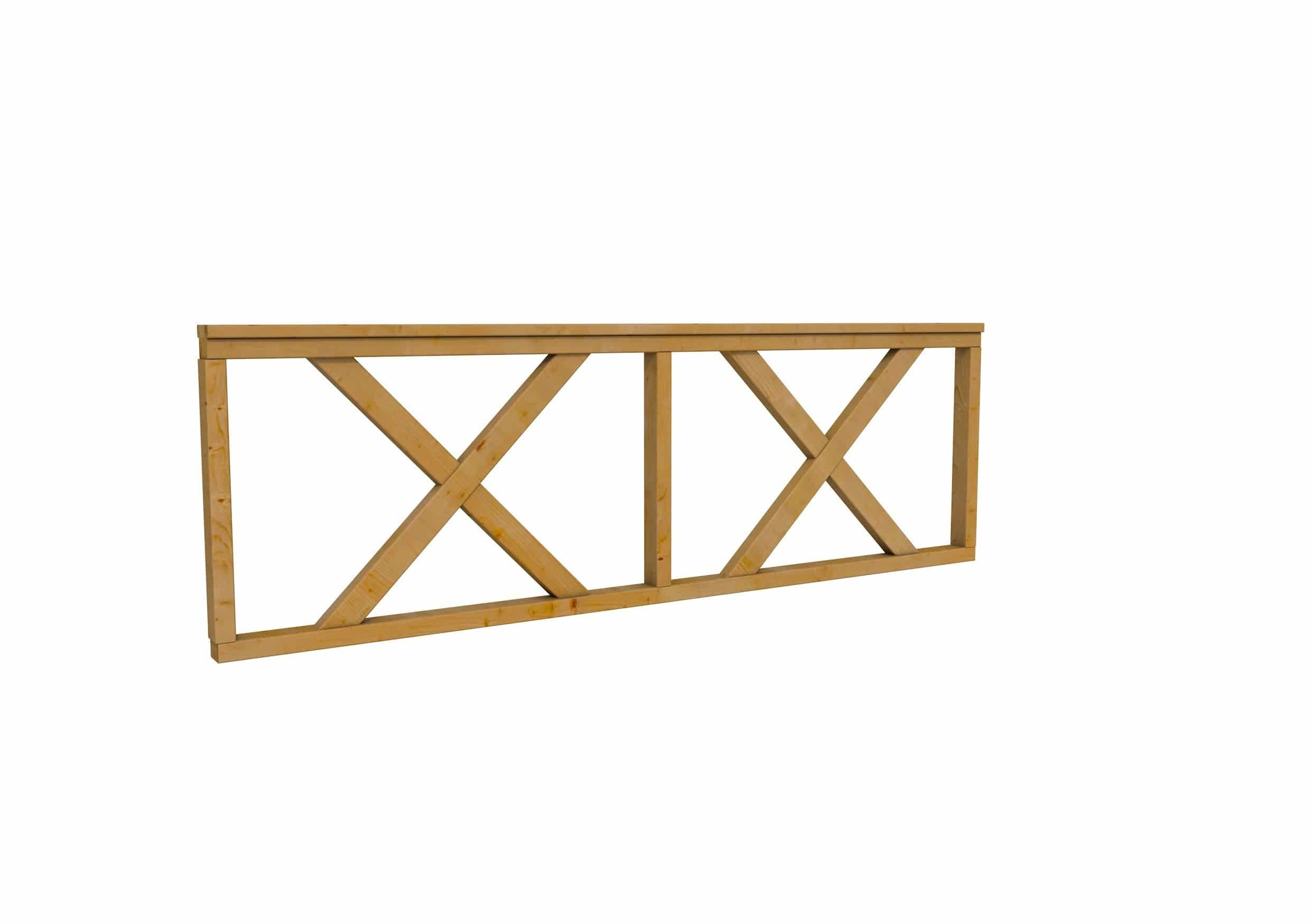 Douglas | hek met kruis type B | 228,5x73cm | groen geïmpregneerd