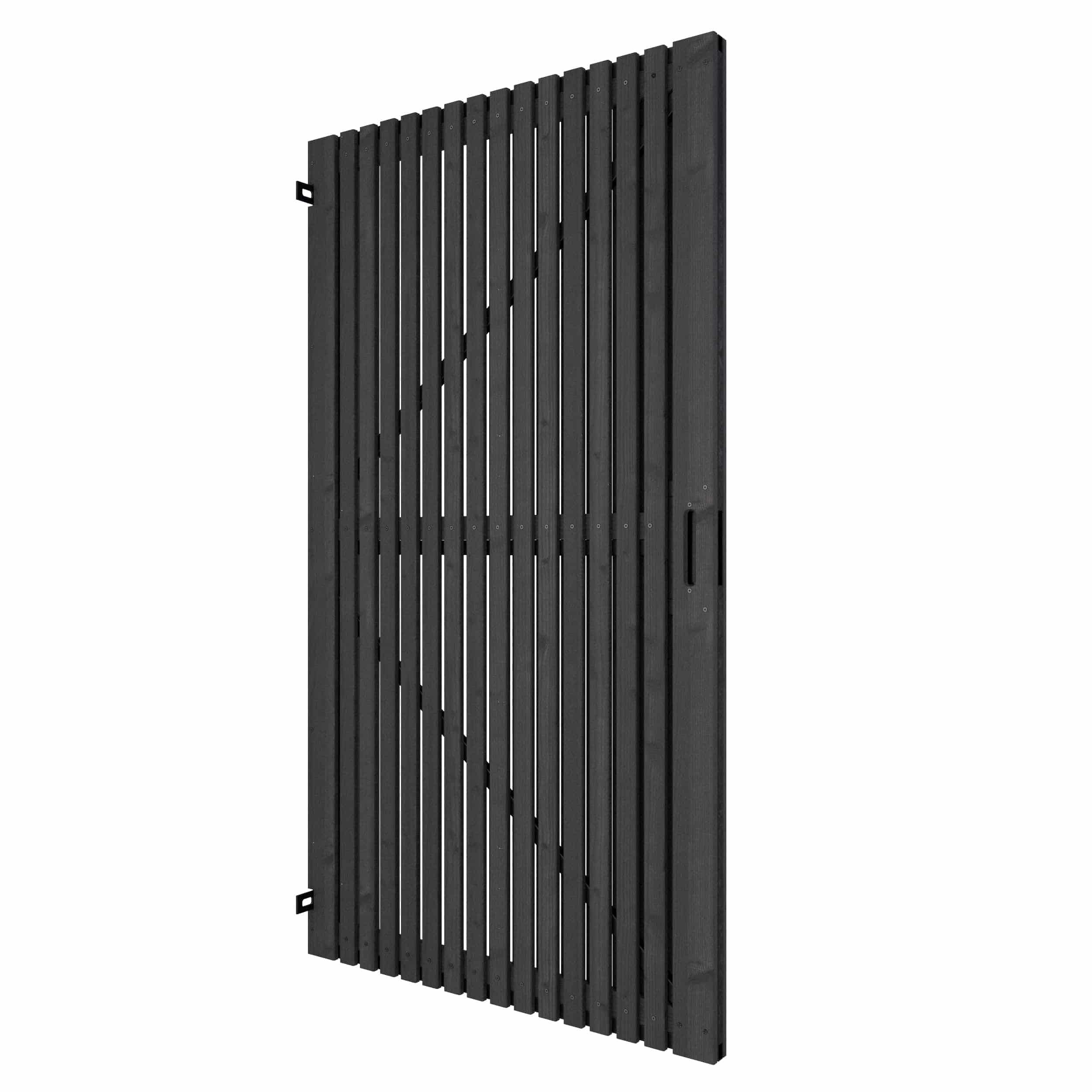 Grenen | schuttingdeur | 178x99x5cm | verstelbaar frame | horizontaal | geschaafd | zwart gesp.