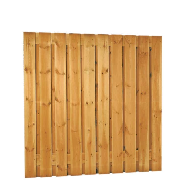 Grenen | plankenscherm 21-planks 17 mm | 180 x 180cm | verticaal recht | groen