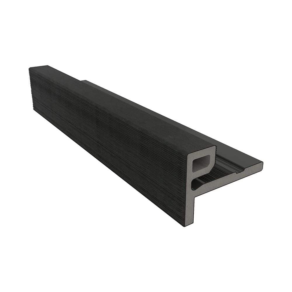 NewTechWood | eindprofiel castellation t.b.v. wand bekleding | 7x5x300cm | Ebony zwart
