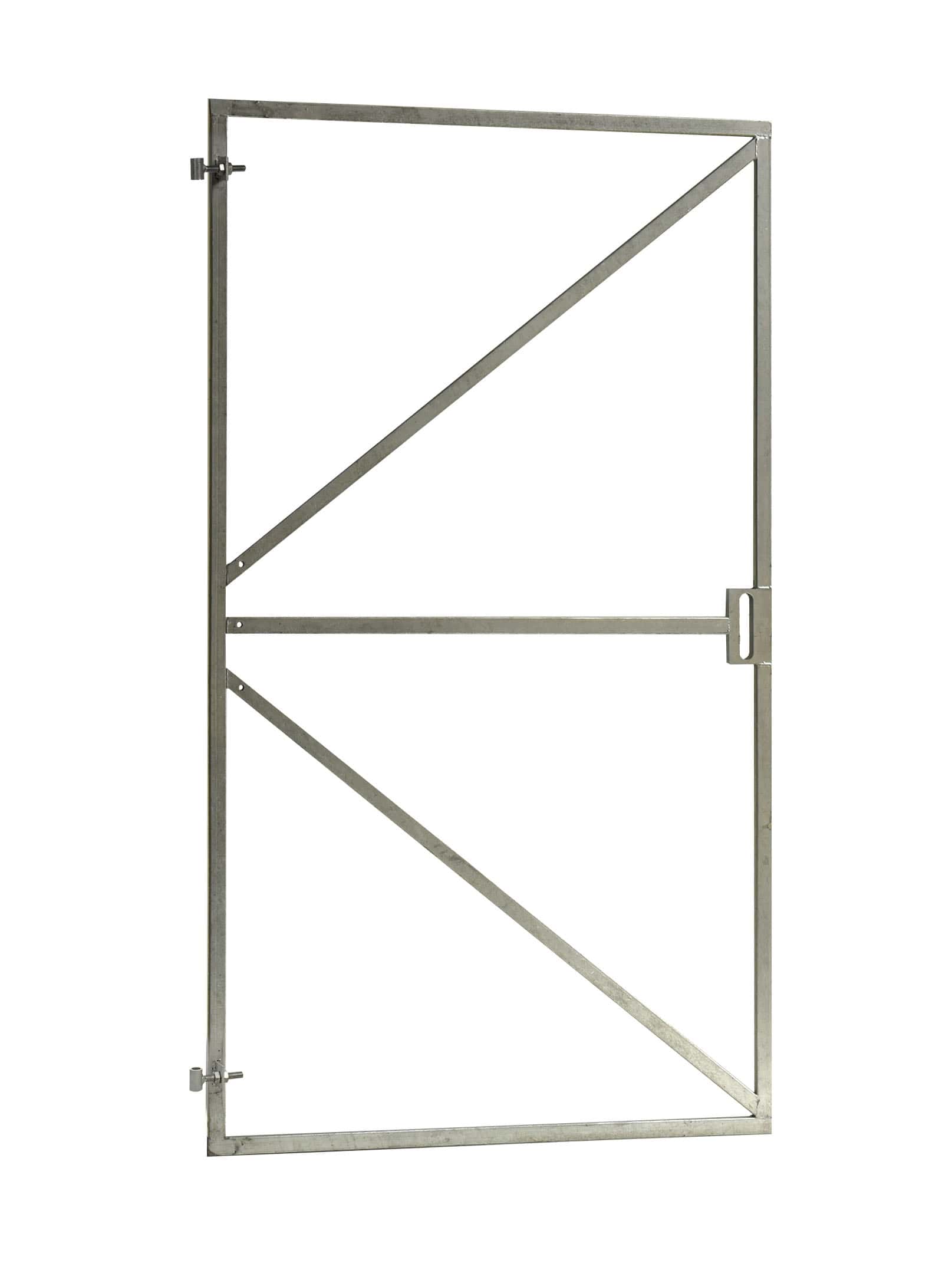 Verstelbaar stalen poortframe met slotkast-uitsparing | 180x100cm | vuurverzinkt